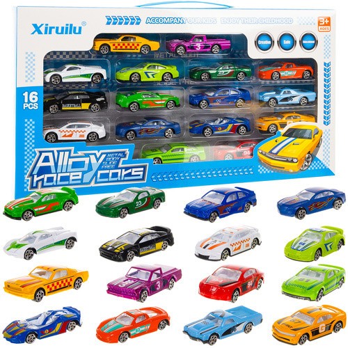 16x spielzeugautos set bunte - 16x,